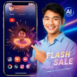 Grafik yang menunjukkan peningkatan efisiensi produksi video menggunakan AI untuk e-commerce